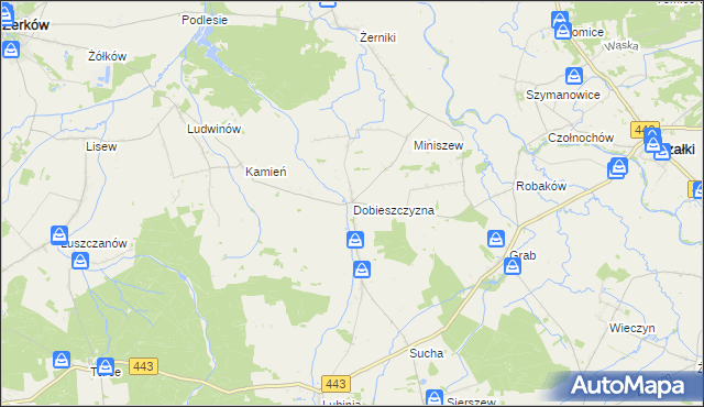 mapa Dobieszczyzna, Dobieszczyzna na mapie Targeo