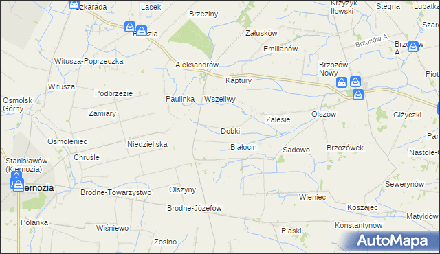 mapa Dobki gmina Iłów, Dobki gmina Iłów na mapie Targeo