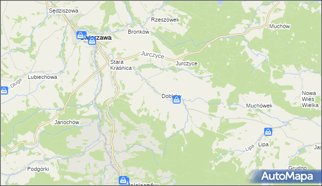 mapa Dobków gmina Świerzawa, Dobków gmina Świerzawa na mapie Targeo