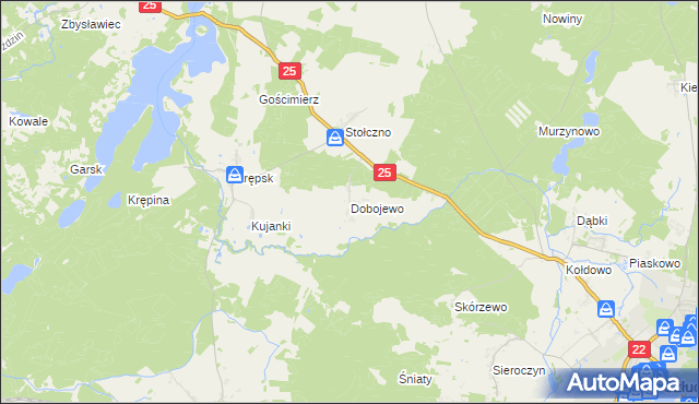mapa Dobojewo, Dobojewo na mapie Targeo