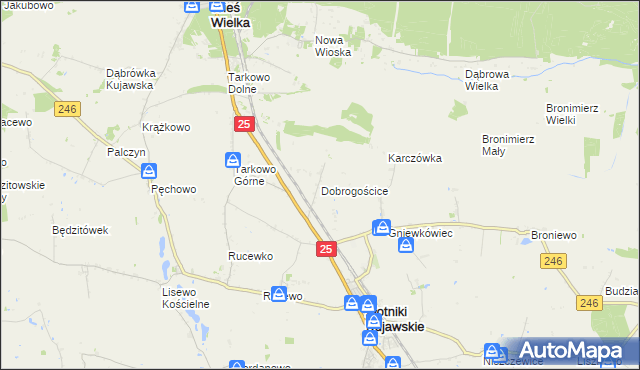 mapa Dobrogościce, Dobrogościce na mapie Targeo