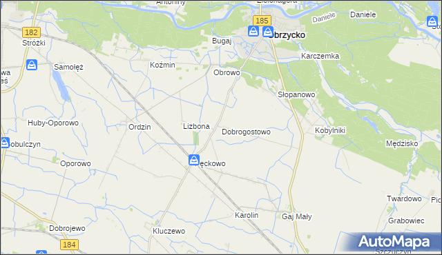 mapa Dobrogostowo, Dobrogostowo na mapie Targeo