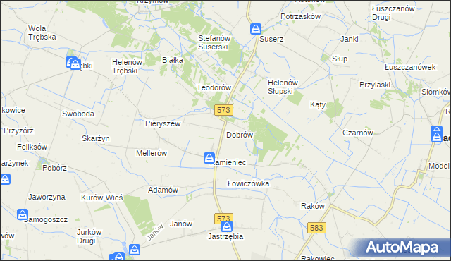 mapa Dobrów gmina Szczawin Kościelny, Dobrów gmina Szczawin Kościelny na mapie Targeo