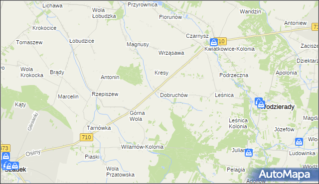 mapa Dobruchów, Dobruchów na mapie Targeo