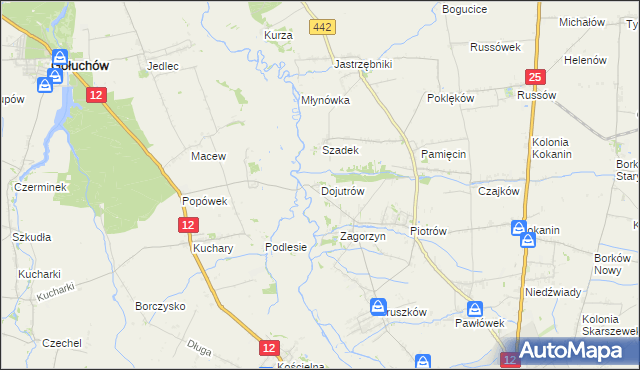 mapa Dojutrów, Dojutrów na mapie Targeo