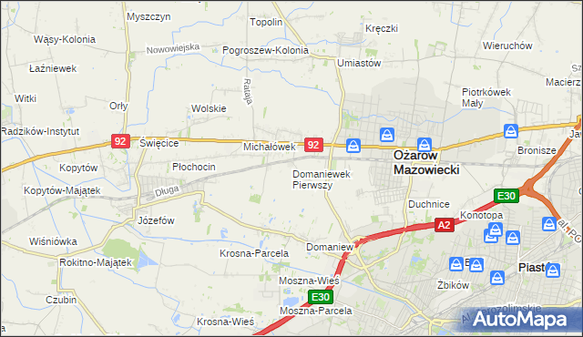 mapa Domaniewek Pierwszy, Domaniewek Pierwszy na mapie Targeo