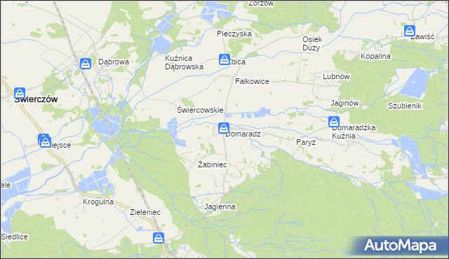 mapa Domaradz gmina Pokój, Domaradz gmina Pokój na mapie Targeo