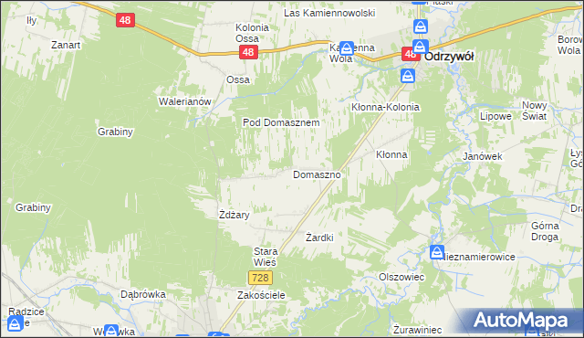 mapa Domaszno, Domaszno na mapie Targeo