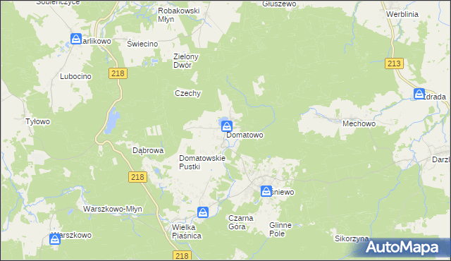 mapa Domatowo, Domatowo na mapie Targeo