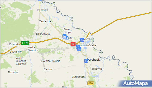 mapa Dorohusk-Osada, Dorohusk-Osada na mapie Targeo