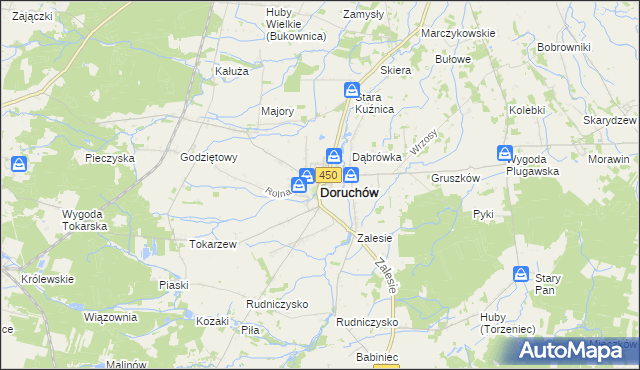 mapa Doruchów, Doruchów na mapie Targeo