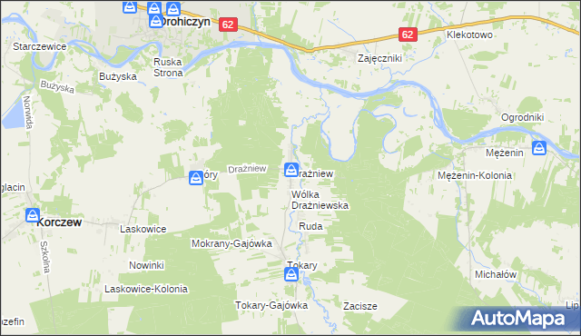 mapa Drażniew, Drażniew na mapie Targeo