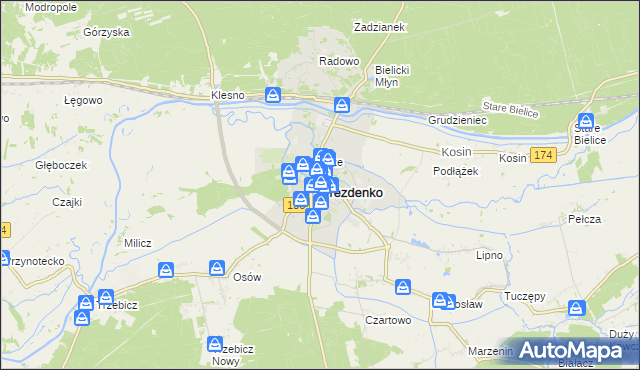 mapa Drezdenko, Drezdenko na mapie Targeo