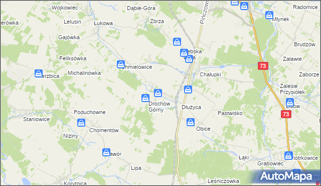 mapa Drochów Dolny, Drochów Dolny na mapie Targeo