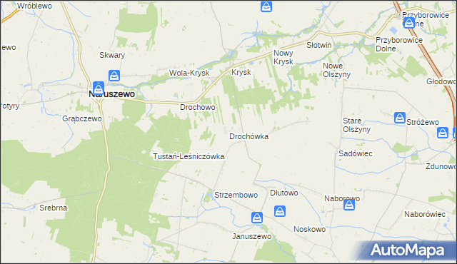 mapa Drochówka, Drochówka na mapie Targeo