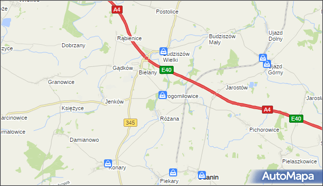 mapa Drogomiłowice, Drogomiłowice na mapie Targeo