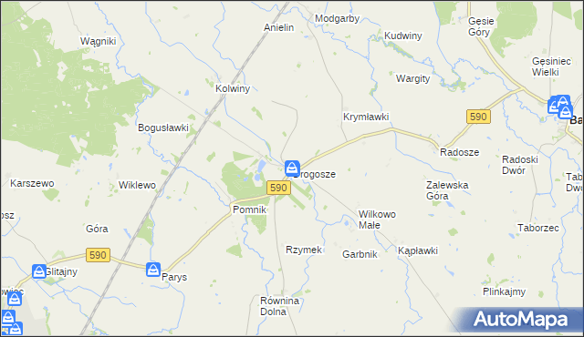 mapa Drogosze, Drogosze na mapie Targeo