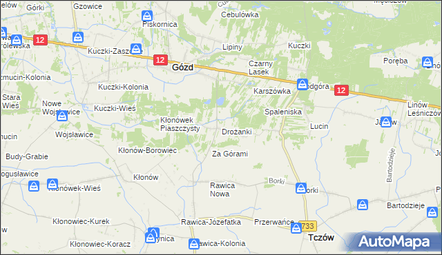 mapa Drożanki, Drożanki na mapie Targeo