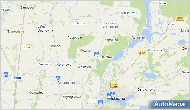 mapa Drzeczkowo, Drzeczkowo na mapie Targeo