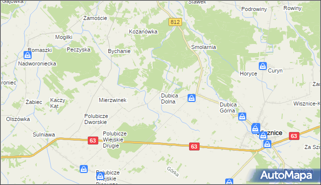 mapa Dubica Dolna, Dubica Dolna na mapie Targeo