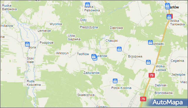 mapa Duranów, Duranów na mapie Targeo