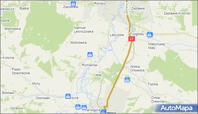 mapa Dworzyska gmina Izbica, Dworzyska gmina Izbica na mapie Targeo