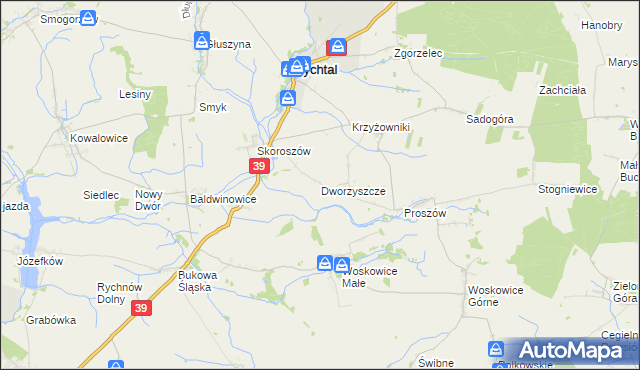 mapa Dworzyszcze, Dworzyszcze na mapie Targeo
