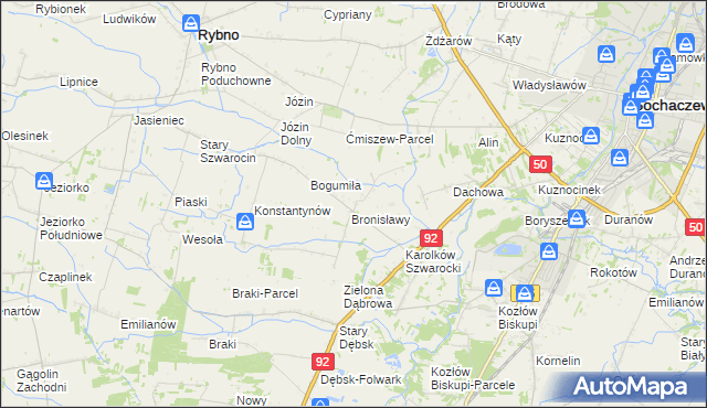 mapa Erminów, Erminów na mapie Targeo