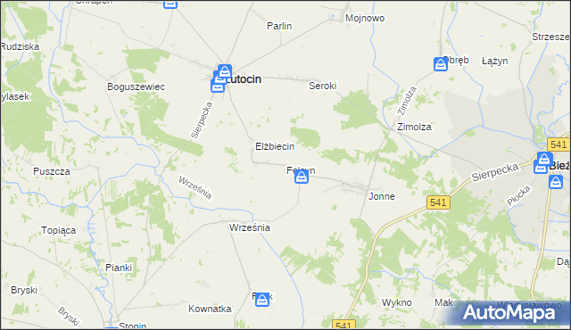 mapa Felcyn, Felcyn na mapie Targeo