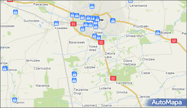 mapa Folusz gmina Pleszew, Folusz gmina Pleszew na mapie Targeo
