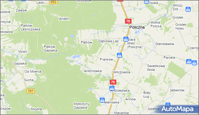 mapa Franków, Franków na mapie Targeo