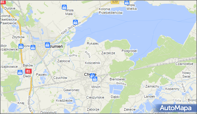 mapa Frelichów, Frelichów na mapie Targeo