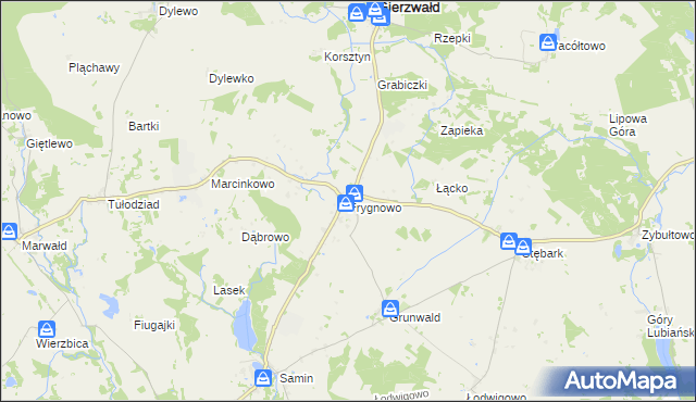 mapa Frygnowo, Frygnowo na mapie Targeo