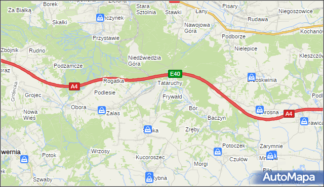 mapa Frywałd, Frywałd na mapie Targeo