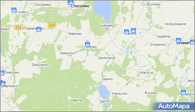 mapa Gardkowice, Gardkowice na mapie Targeo