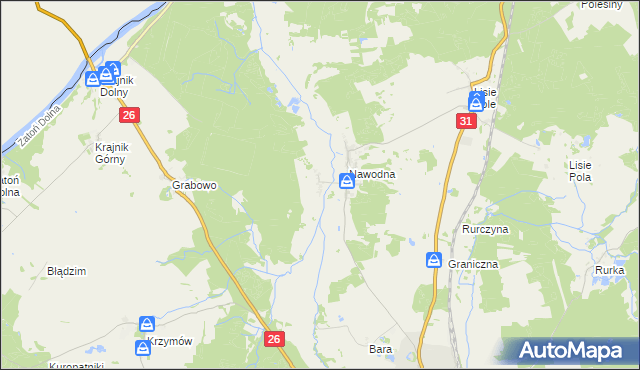 mapa Garnowo, Garnowo na mapie Targeo