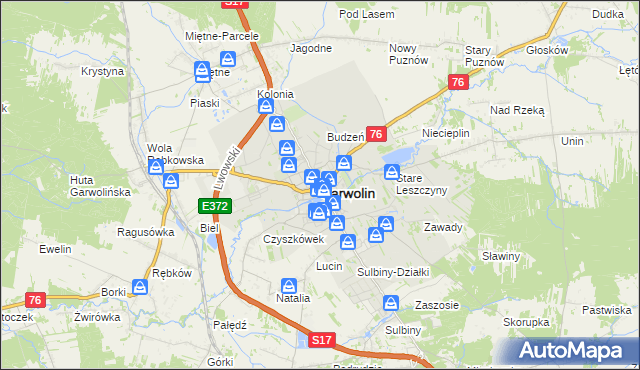 mapa Garwolin, Garwolin na mapie Targeo