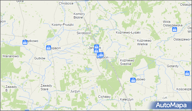 mapa Gąsocin, Gąsocin na mapie Targeo