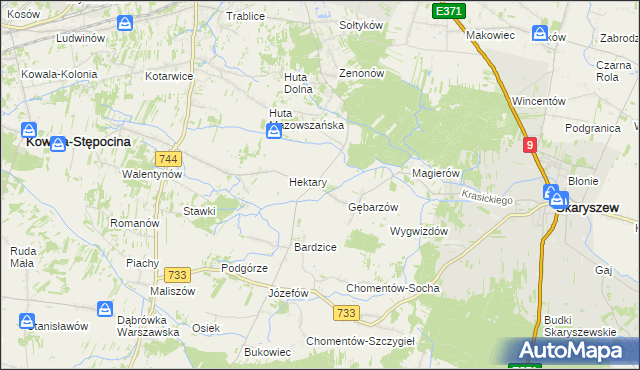 mapa Gębarzów Osada, Gębarzów Osada na mapie Targeo