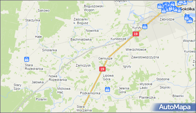 mapa Geniusze, Geniusze na mapie Targeo