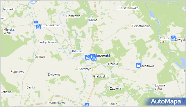 mapa Gierzwałd, Gierzwałd na mapie Targeo