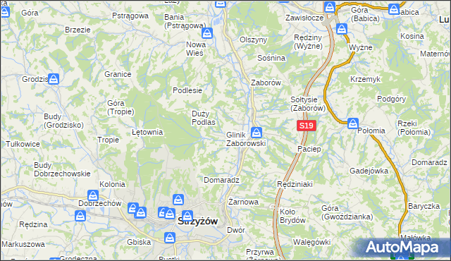 mapa Glinik Zaborowski, Glinik Zaborowski na mapie Targeo