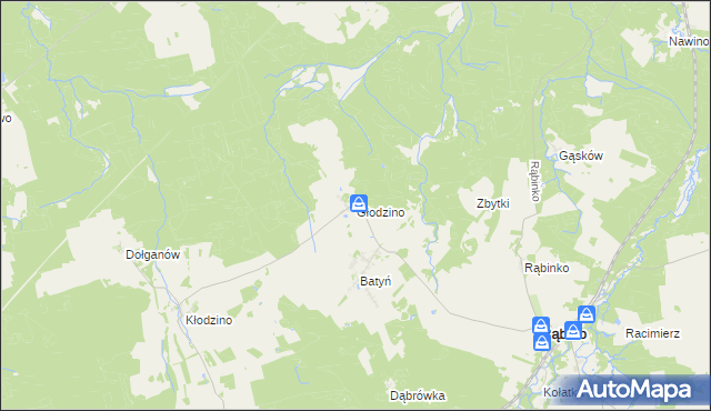 mapa Głodzino, Głodzino na mapie Targeo