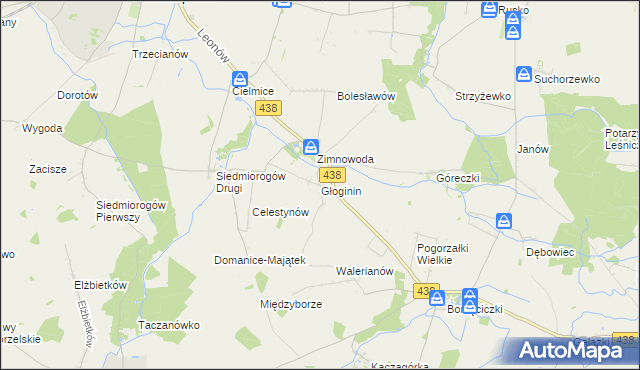 mapa Głoginin, Głoginin na mapie Targeo