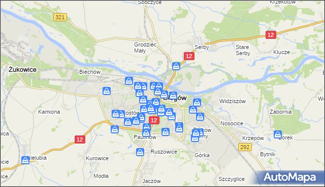 mapa Głogów, Głogów na mapie Targeo