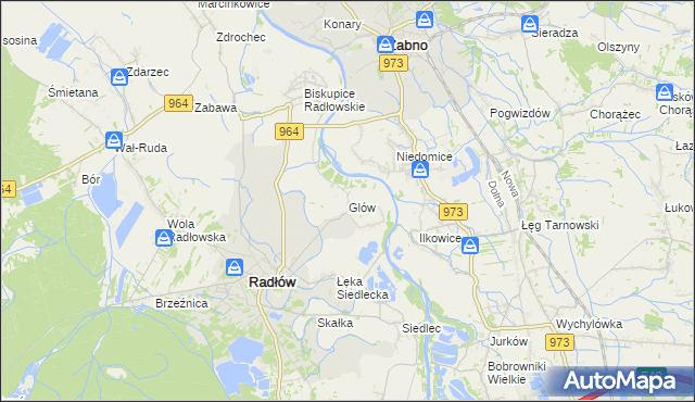 mapa Glów, Glów na mapie Targeo