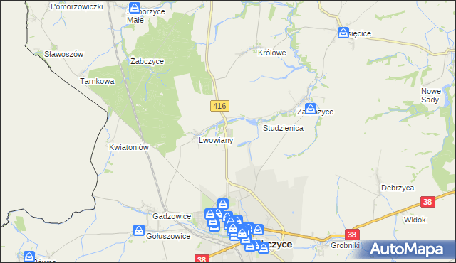 mapa Głubczyce-Sady, Głubczyce-Sady na mapie Targeo