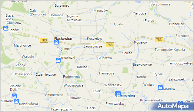 mapa Głupczów, Głupczów na mapie Targeo