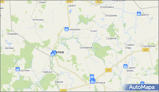 mapa Gocławice, Gocławice na mapie Targeo