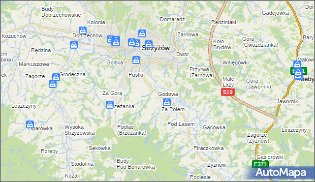 mapa Godowa, Godowa na mapie Targeo